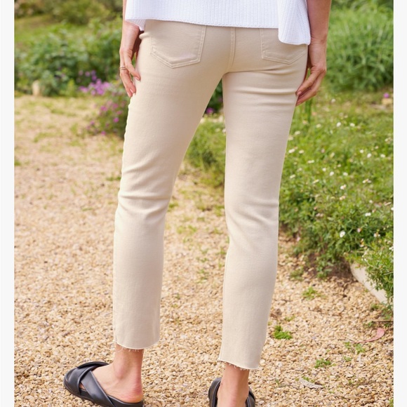 Frank & Eileen Derry Slim Straight Mid-Rise Jeans, Sand Waist 28 - Picture 8 of 14